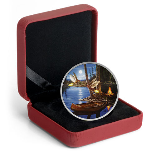 2 oz. Fine Silver Glow-in-the-Dark Coin – Moonlight Fireflies