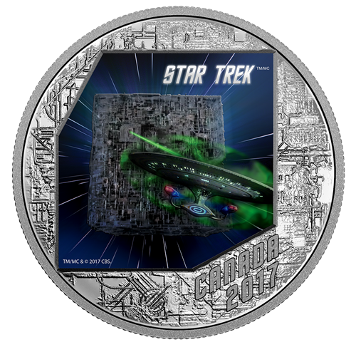 Star Trek™: The Borg - 1 oz. Pure Silver Coloured $20 Coin - cscoinsnbanknotes