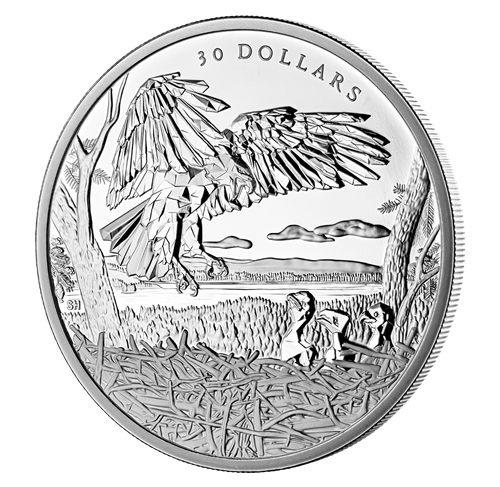 Pure Silver Coin – Multifaceted Animal Family: Bald Eagles