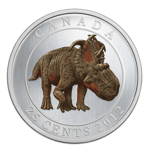 2012 Canada 25 cents Lenticular Coin - Pachyrhinosaurus Lakustai - cscoinsnbanknotes
