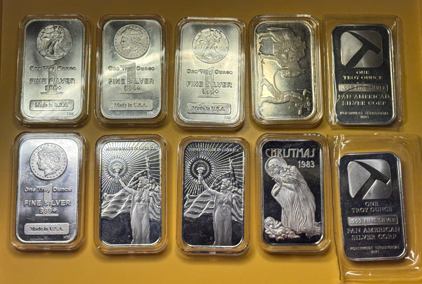 1 oz Silver Bar – Generic Design – .999 Fine Silver (Various Mints) - cscoinsnbanknotes