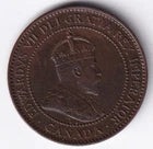 Canada 1916 1c One Large Cent Copper Coin King Edward VII EF Extra Fine