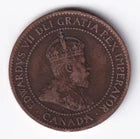 Canada 1904 1c One Large Cent Copper Coin King Edward VII F Fine #1