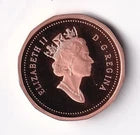 Canada 1996 1c One Small Cent Queen Elizabeth II Pure Copper Penny Proof