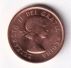 Canada 1963 1c One Small Cent Queen Elizabeth II Hanging "3" MS Mint State #1