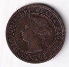 Canada 1896 1c One Large Cent Copper Coin Queen Victoria EF Far "6" #2