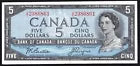 Canada 1954 $5 Five Dollar Banknote Beattie - Coyne BC-39a-i XF-AU - cscoinsnbanknotes
