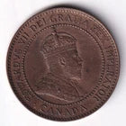 Canada 1904 1c One Large Cent Copper Coin King Edward VII AU Almost UNC #2
