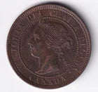 Canada 1901 1c One Large Cent Copper Coin Queen Victoria EF Extra Fine #3