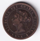 Canada 1888 1c One Large Cent Copper Coin Queen Victoria #1