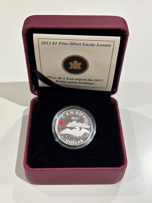 Canada RCM 25th Anniversary Of The Loonie 1987 - 2012 Fine Silver Coin .9999