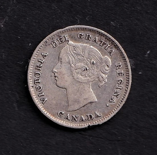 Canada 1901 5c Five Cent Silver Nickel Queen Victoria VF Very Fine .925 Silver - cscoinsnbanknotes