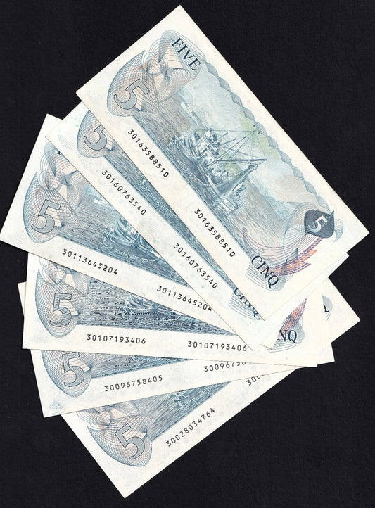 1x Canada 1979 $5 Five Dollar Banknote One From Lot Same Crisp Grade Note