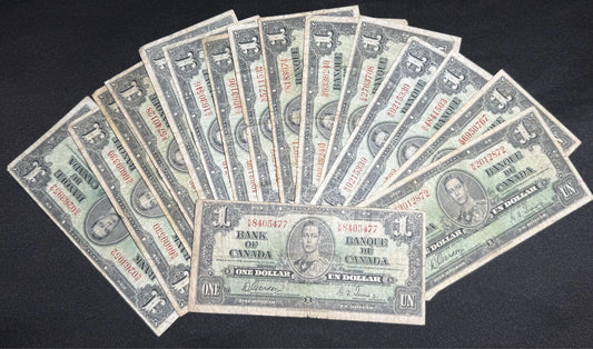 Canada 1937 $1 Dollar Banknote – King George VI – Nice Collector’s Note