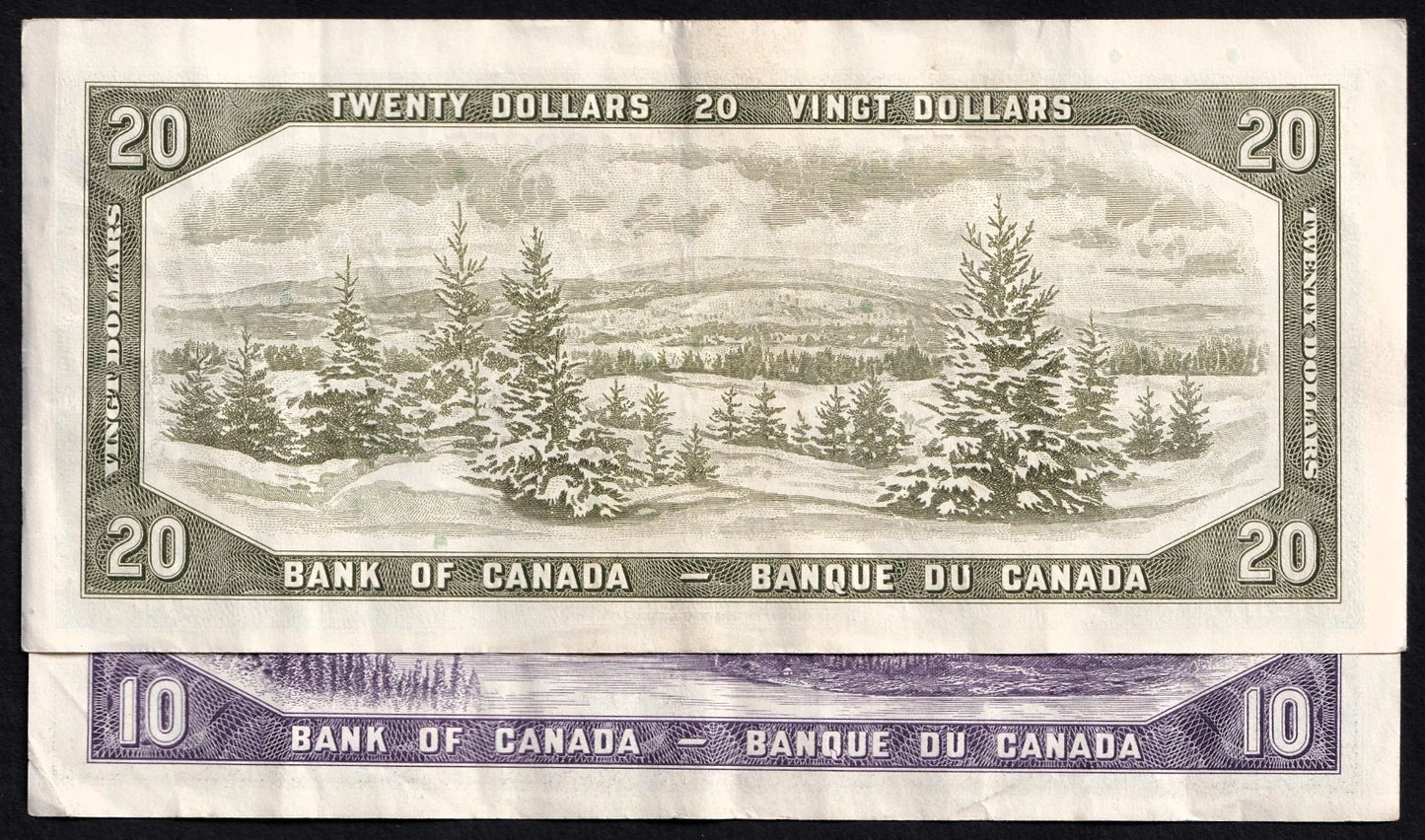 Canada 1954 $5 Five Dollar Banknotes Lot Of Three Notes Random - cscoinsnbanknotes