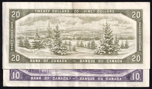 Canada 1954 $5 Five Dollar Banknotes Lot Of Three Notes Random - cscoinsnbanknotes