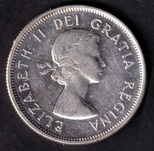Canada 1959 25c Twenty Five Cent Silver Coin Queen Victoria II .800 Silver