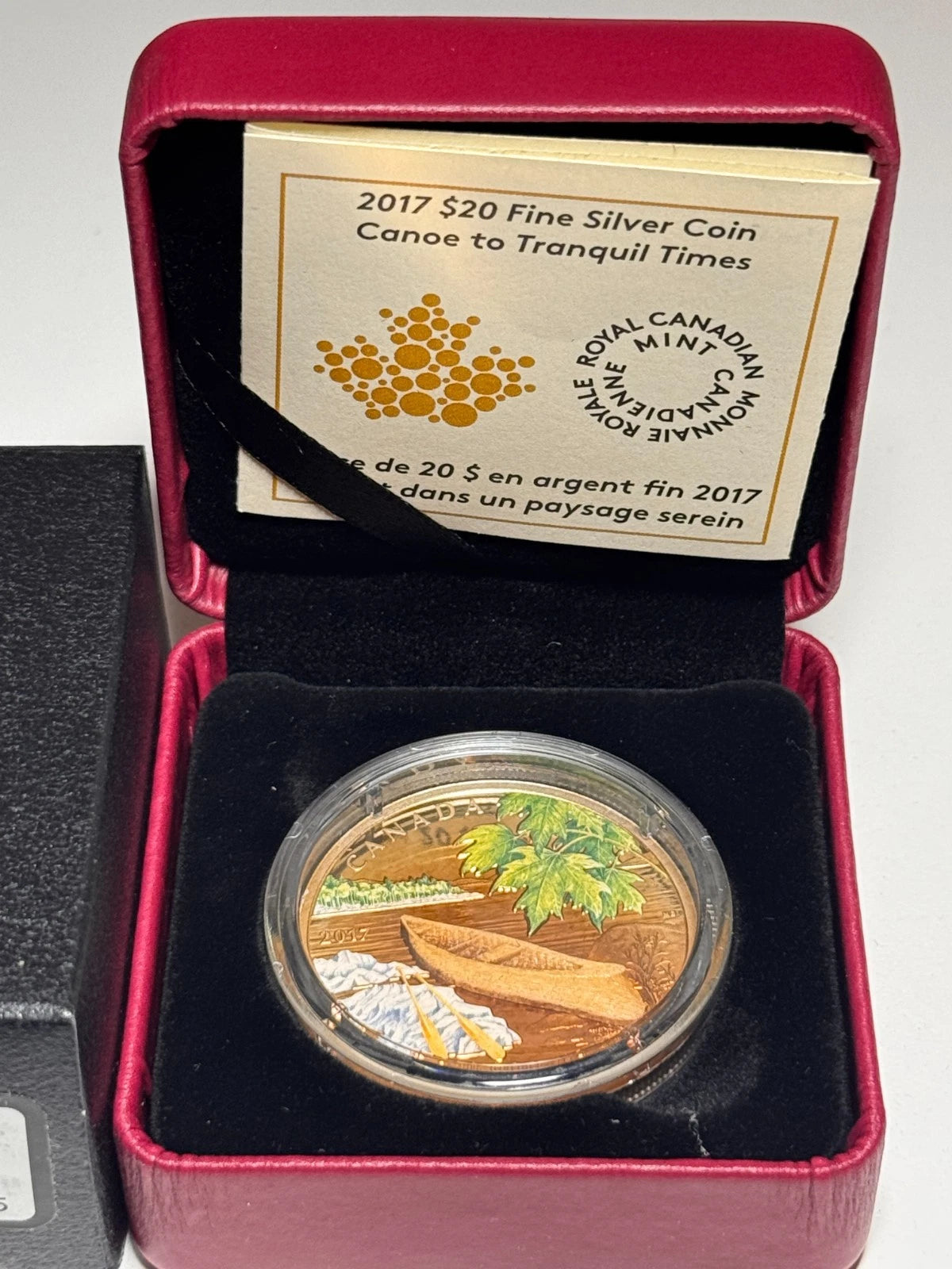 Canada 2017 $20 .9999 Fine Silver Coin - Canoe To Tranquil Times