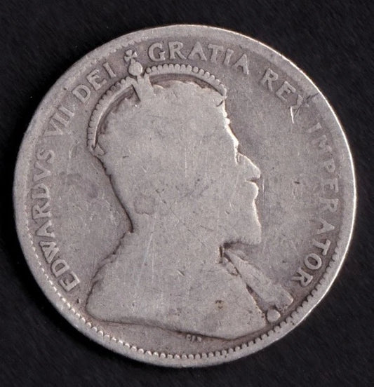 Canada 1904 25c Twenty Five Cent Silver Coin King Edward VII .925 Silver