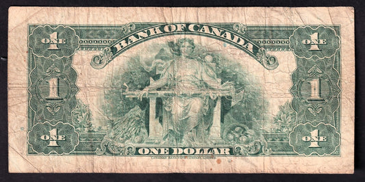 Bank Of Canada 1935 $1 One Dollar Banknote Osbourne - Towers VG