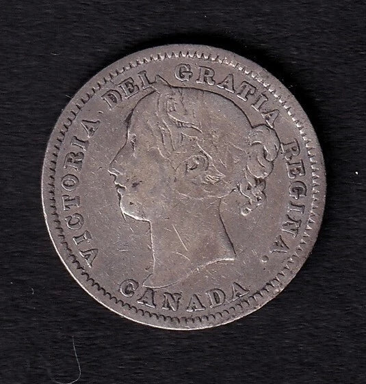 Canada 1901 10c Ten Cent Silver Coin Queen Victoria Very Good .925 Silver