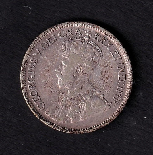 Canada 1935 10c Ten Cent Silver Coin King George V Fine .800 Silver