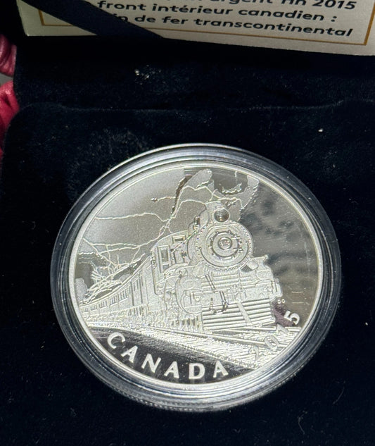 2015 $20 The Canadian Home Front: Transcontinental Railroad - Pure Silver Coin