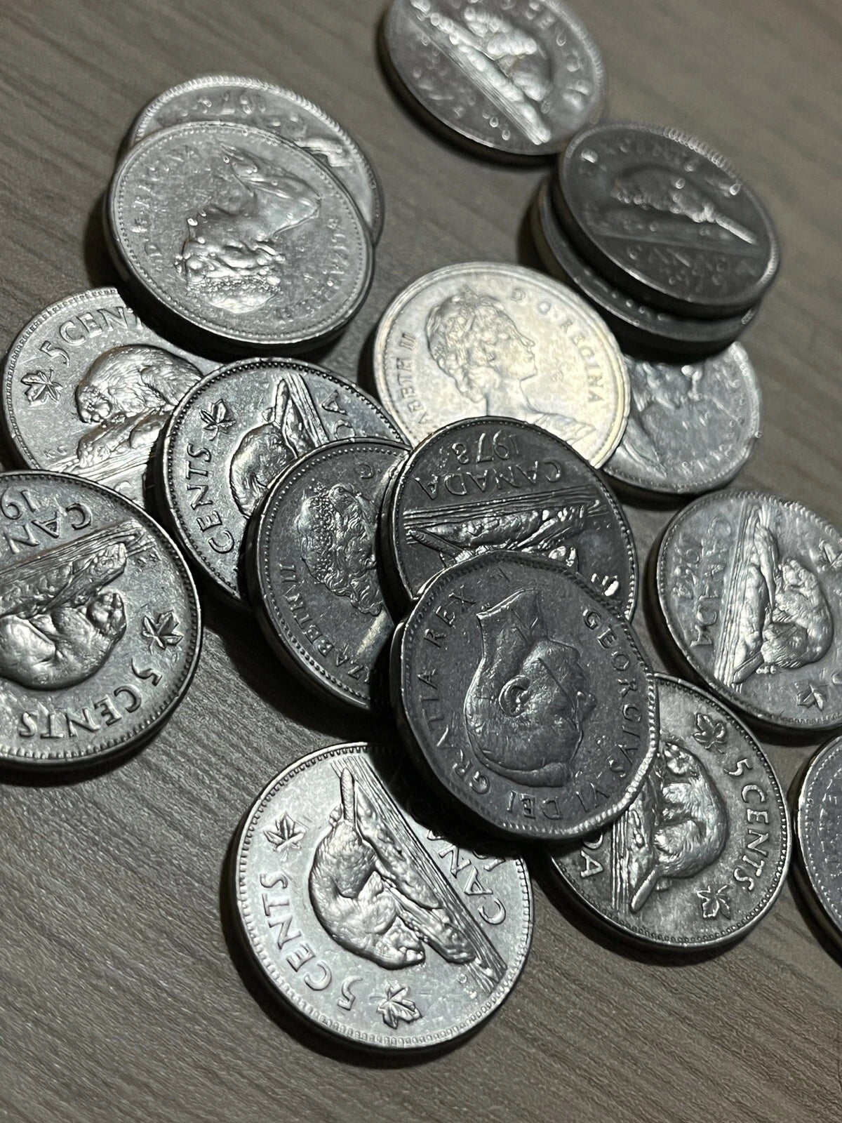 Lot Of 100 Canada Nickel Nickels Pre 1981 - PURE NICKEL A+ 1 POUND PURE