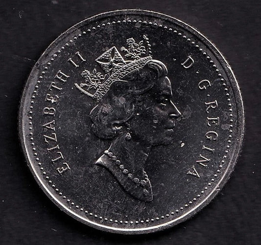 Canada 1991 25c Twenty Five Cent Coin Queen Elizabeth II Proof Like