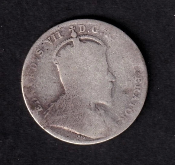 Canada 1908 10c Ten Cent Silver Coin King Edward VII G Good .925 Silver