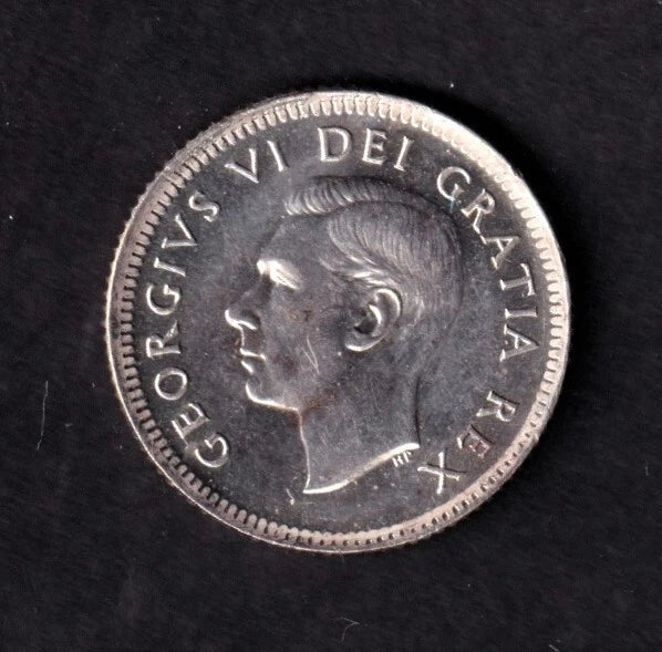Canada 1949 10c Ten Cent Silver Coin King George VI BU .800 Silver