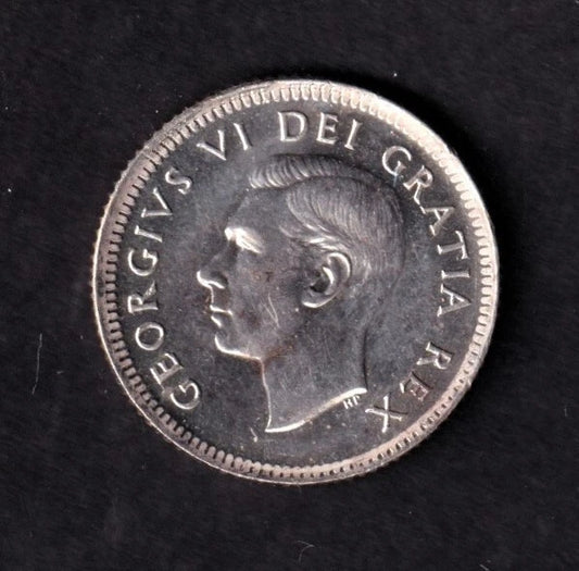 Canada 1949 10c Ten Cent Silver Coin King George VI BU .800 Silver