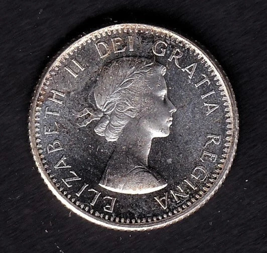 Canada 1962 10c Ten Cent Silver Coin Queen Elizabeth II Cameo Proof Like .800