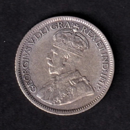Canada 1929 10c Ten Cent Silver Coin King George V VG/F Very Fine .800 Silver