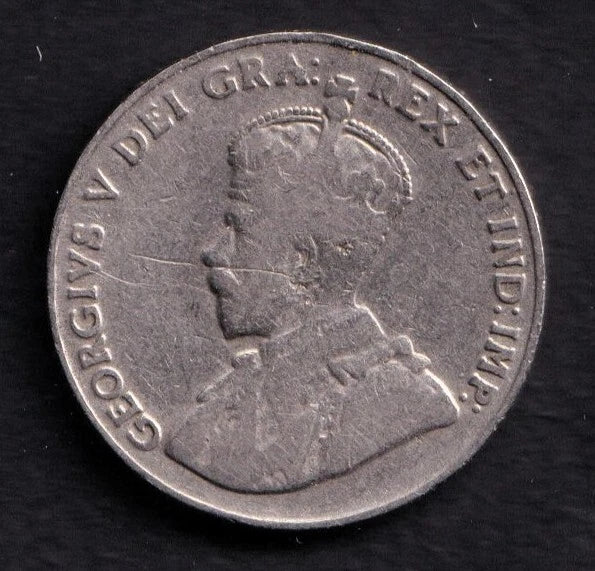 Canada 1926 Five Cent 5c Nickel King George V Rare Far 6 Variety #1 - cscoinsnbanknotes