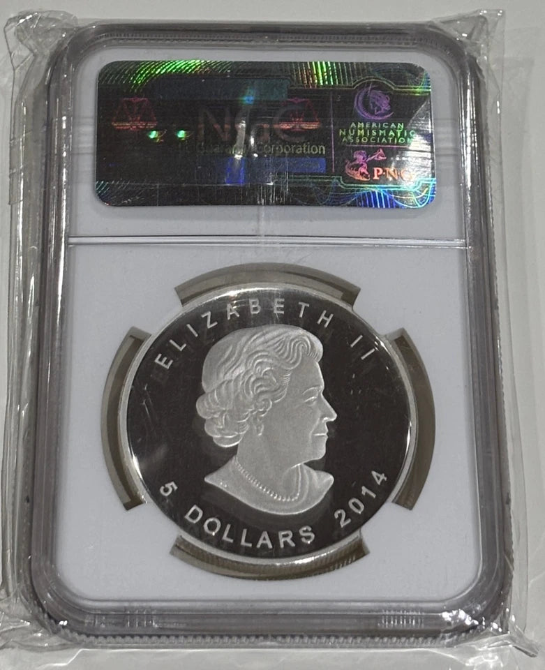 Canada 2014 Artic Fox Fine Silver $5 Coin NGC Graded PG-70 Ultra Cameo RCM