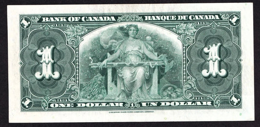 Canada 1937 $1 One Dollar Banknote Coyne - Towers BC-21d AU+ Almost UNC Plus - cscoinsnbanknotes
