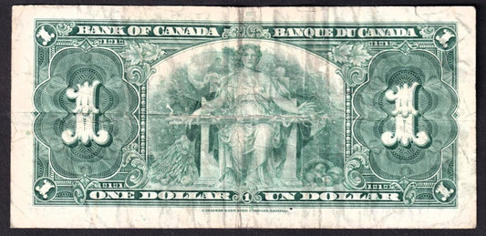 Canada 1937 $1 One Dollar Banknote Coyne - Towers BC-21d F Fine - cscoinsnbanknotes