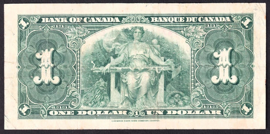 Canada 1937 $1 One Dollar Banknote Gordon - Towers BC-21c F Fine - cscoinsnbanknotes