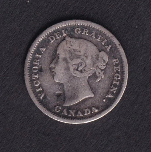 Canada 1888 5c Five Cent Silver Coin Queen Victoria .925 Silver #1 - cscoinsnbanknotes