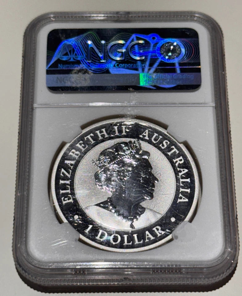 2019-P Australia 1oz Silver Welcome Stranger Gold Nugget NGC MS70 .999 $1 FR