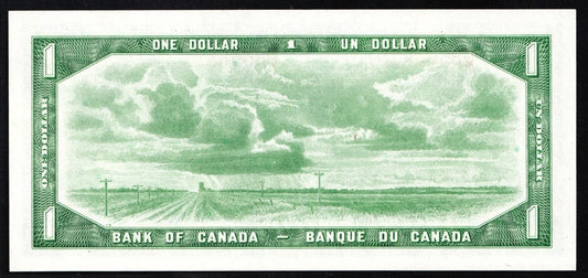 Canada 1954 $1 One Dollar Banknote Beattie - Rasminsky H/M UNC Low Print Note BC-37a-i - cscoinsnbanknotes