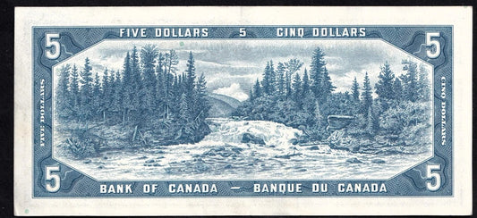 Canada 1954 $5 Five Dollar Banknote Bouey - Rasminsky BC-39c AU-UNC - cscoinsnbanknotes