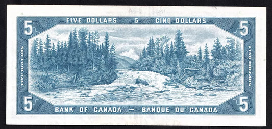 Canada 1954 $5 Five Dollar Banknote Beattie - Coyne BC-39a-i XF-AU - cscoinsnbanknotes