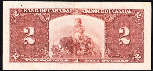 Canada 1937 $2 Two Dollar Banknote Coyne - Towers BC-22c VF Very Fine - cscoinsnbanknotes