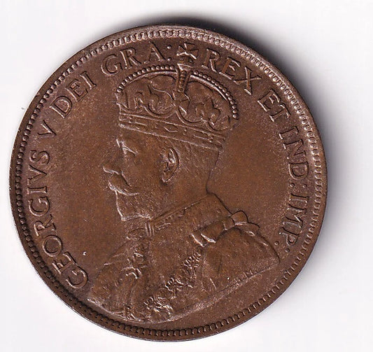 Canada 1916 1 Cent One Large Cent Coin King George MS-62 Very Nice Details - cscoinsnbanknotes