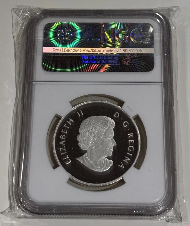 Canada Canoe Across Canada 2015 $10 Silver Coin NGC Graded PF-70 Ultra Cameo