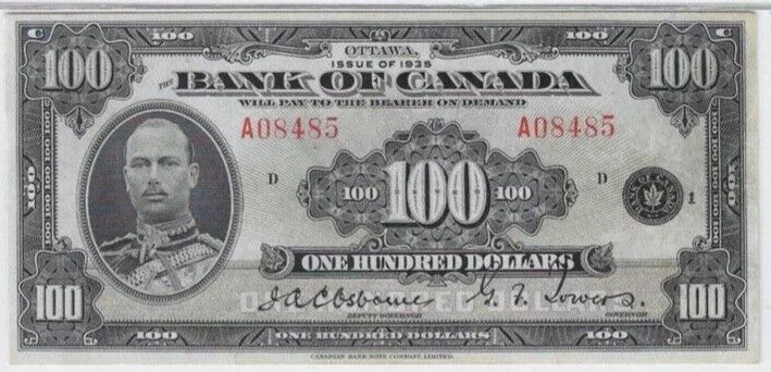 Canada 1935 $100