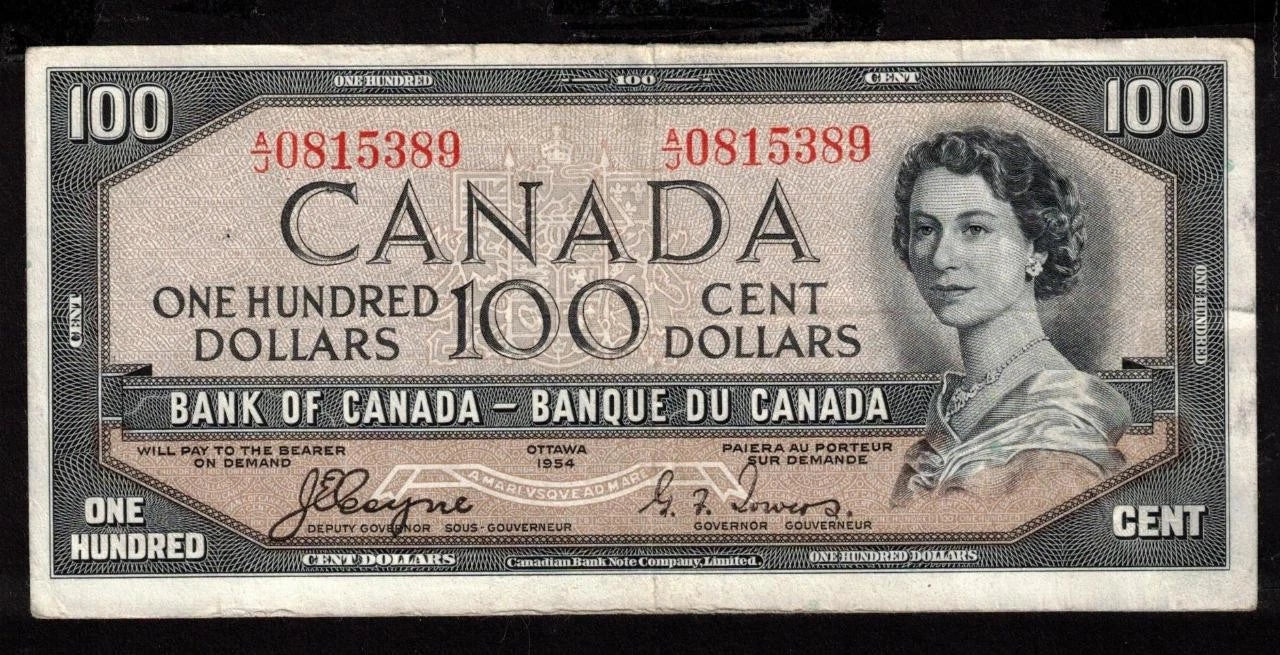 Canada 1954 $100