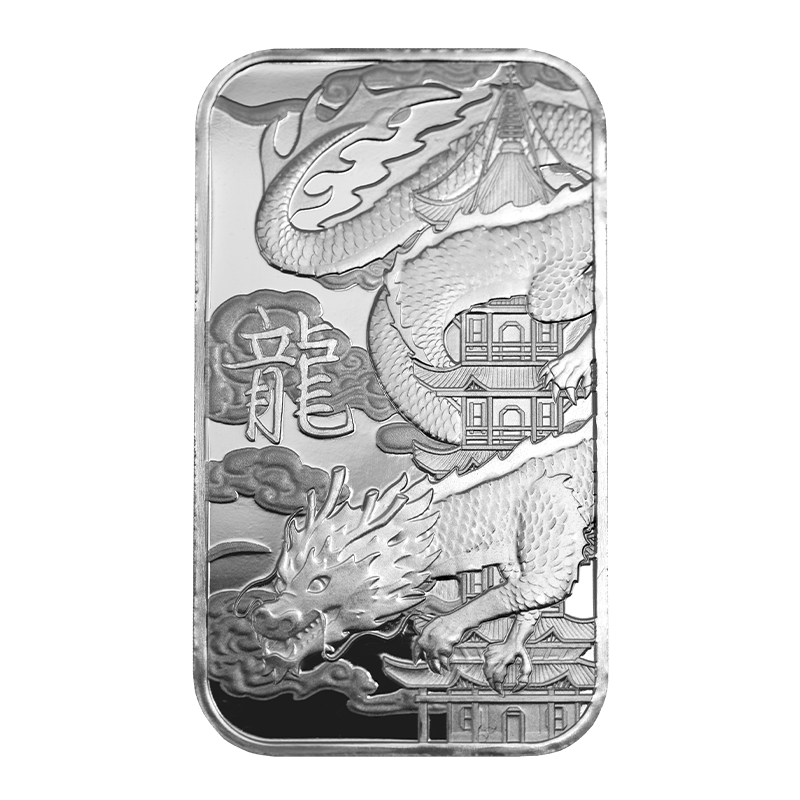 2024 1 oz TD Silver Dragon Bar